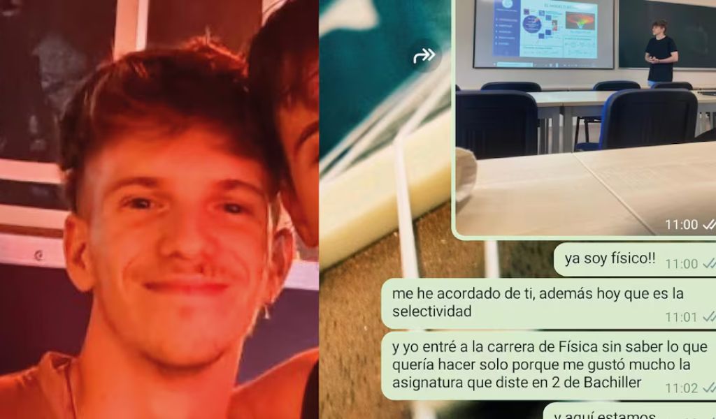 "Gracias por compartir  el amor por la ciencia":  Se recibió de fisico y se acordó de su profe de la secundaria