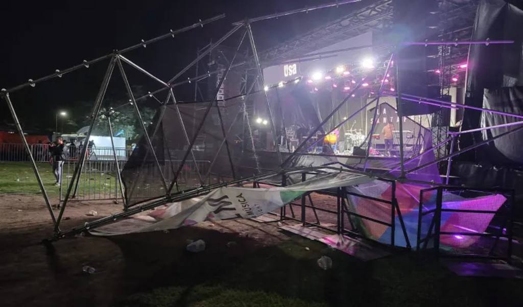 Una mujer murió tras el derrumbe de un escenario en un festival en Argentina