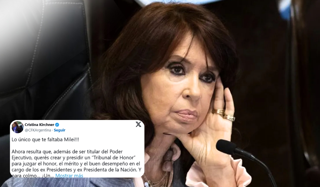 CFK apuntó a Milei: "Está apareciendo el pequeño dictadorzuelo"