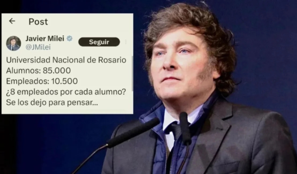 El presidente Milei publicó un posteo con un error matemático y las redes no lo perdonaron