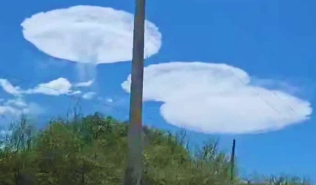 Todos sorprendidos: Nubes con formas extrañas aparecieron en Cafayate