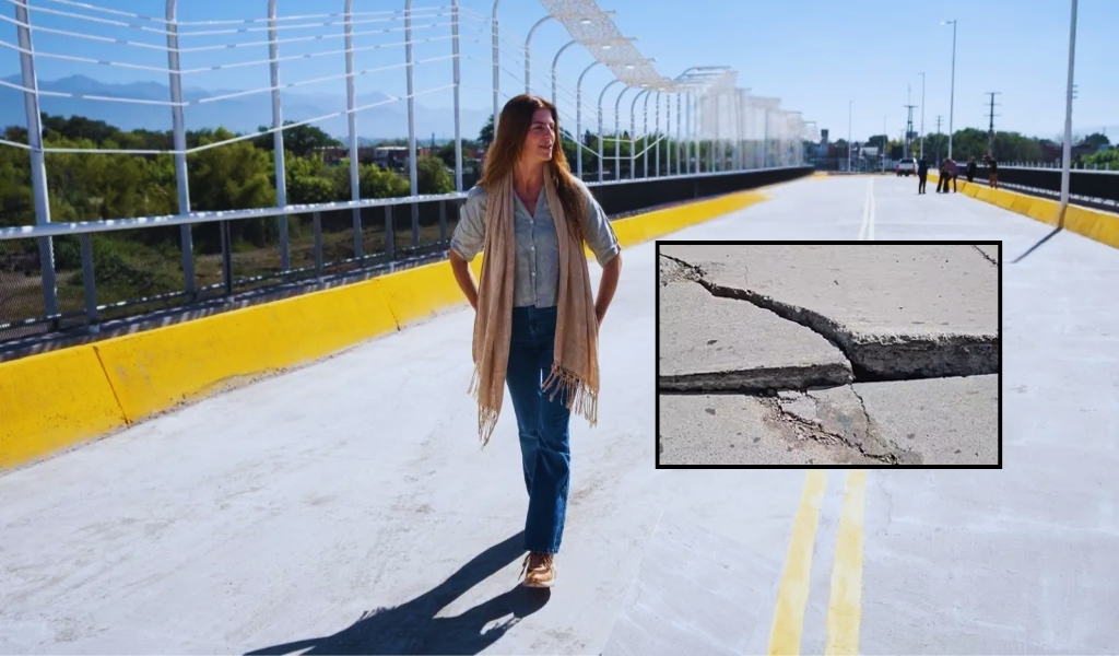 Puente Ayacucho: Otra obra inaugurada por Bettina Romero se rompió por todos lados