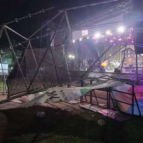 Una mujer murió tras el derrumbe de un escenario en un festival en Argentina