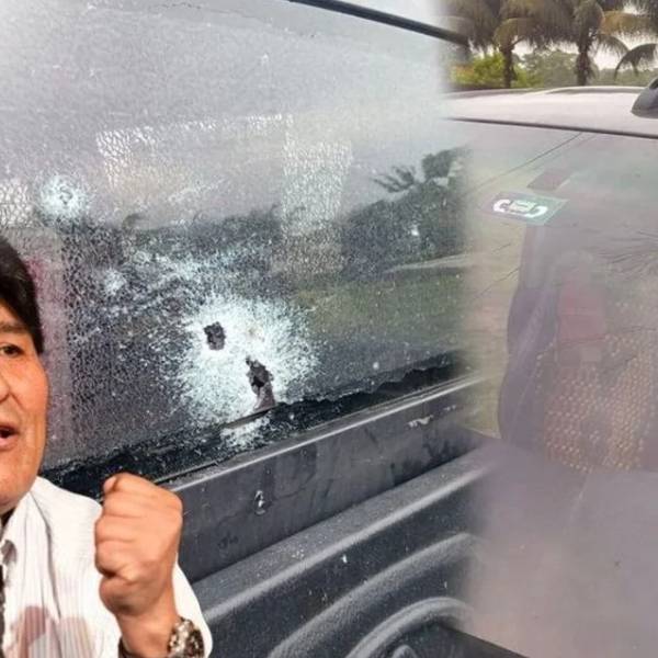 Acribillan la camioneta en la que viajaba Evo Morales: el conductor resultó herido