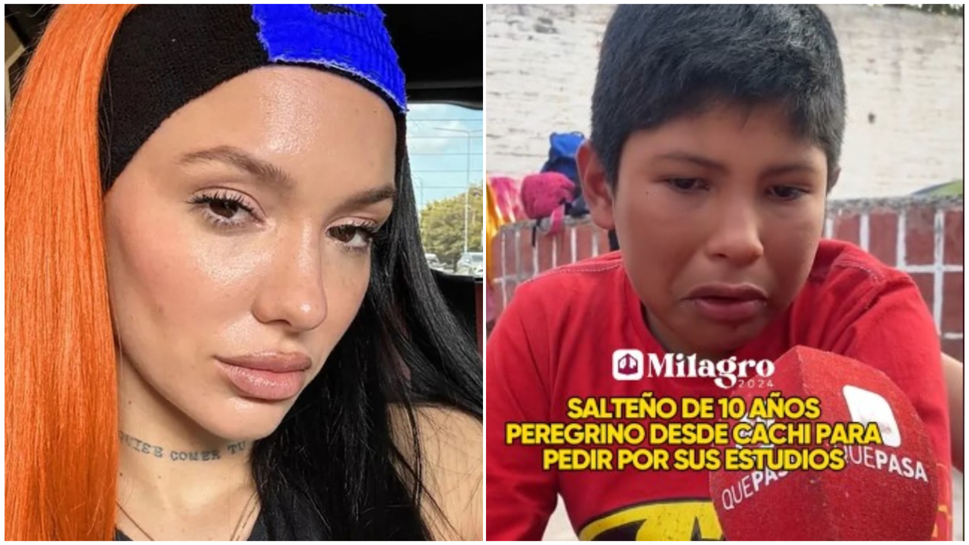 La Joaqui ayudará al pequeño peregrino que caminó 5 días para pedir por sus estudios y la salud de sus padres