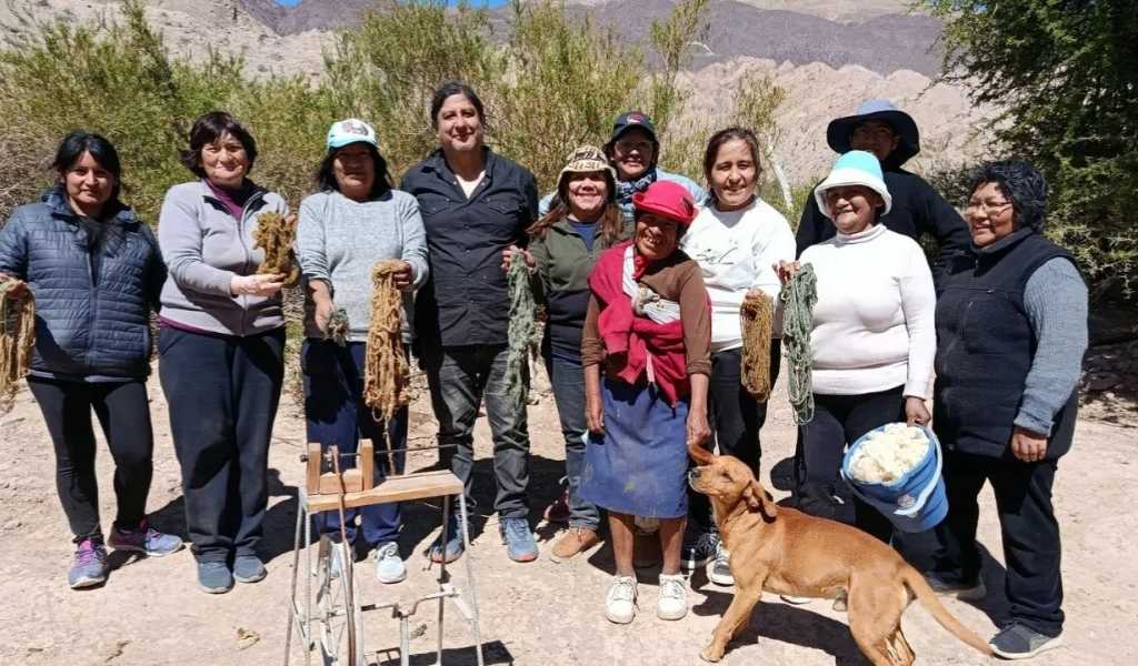 Los estudiantes participaron del proceso de esquila y la producción de fibras y tintes naturales