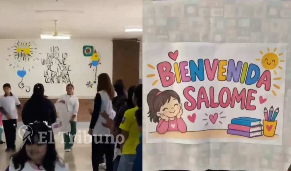 Emoción en Mosconi: La conmovedora bienvenida a la niña que fue operada en el Hospital Garrahan y volvió a las aulas