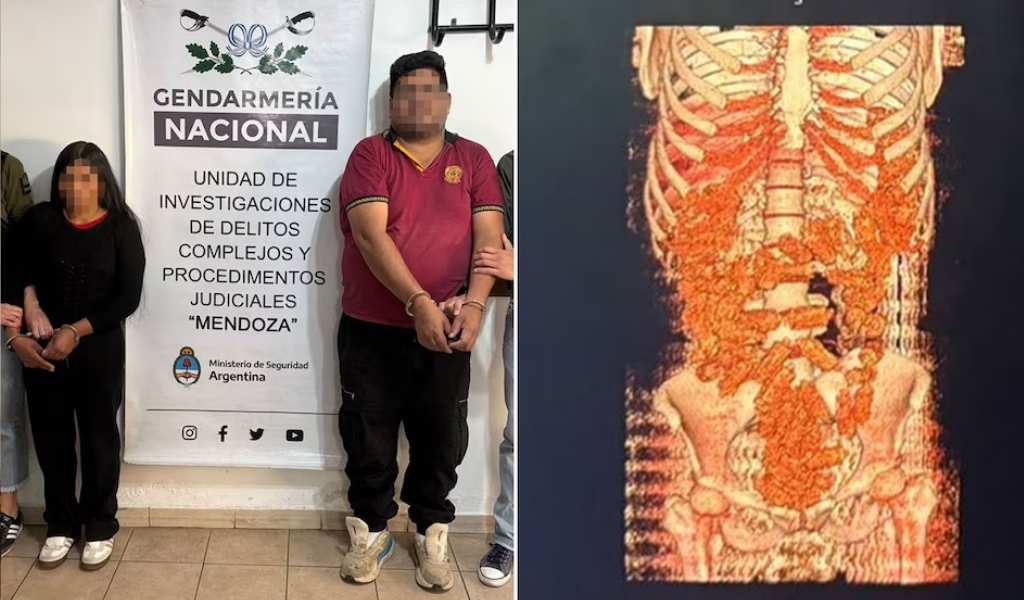 Viajaban de Salta hacia la Patagonia y un escáner reveló que tenían 199 cápsulas de cocaína