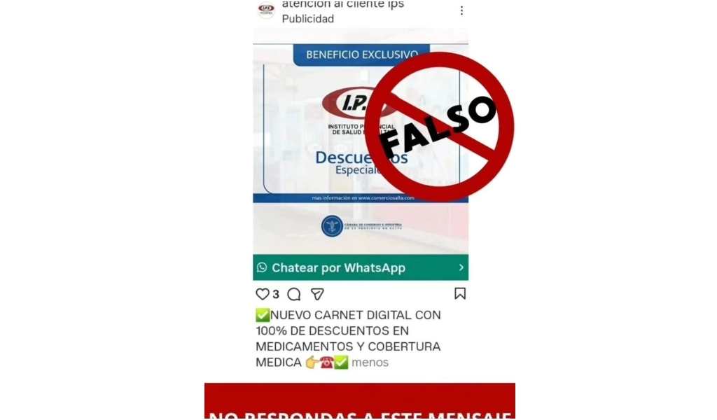 Alerta en Salta por el aumento de estafas digitales a los afiliados del IPS: "Prometen beneficios inexistentes y descuentos llamativos"