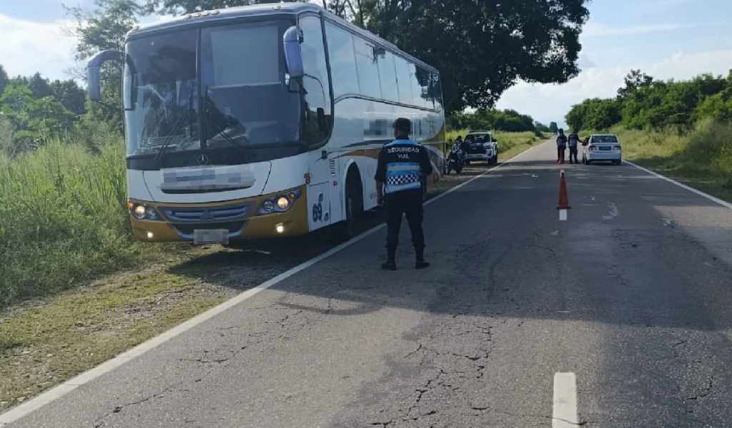 Un Chofer que manejaba alcoholizado un colectivo con pasajeros en el norte de Salta intentó coimear a la policía y fue detenido