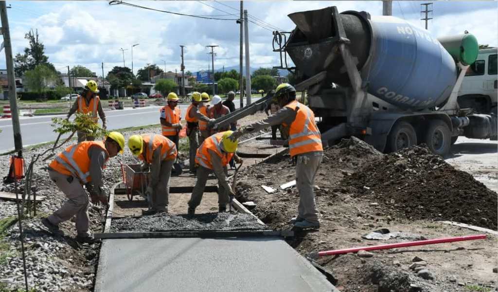 Con la construcción de una ciclovía comenzó la 2da etapa del Plan Vial Zona Sur