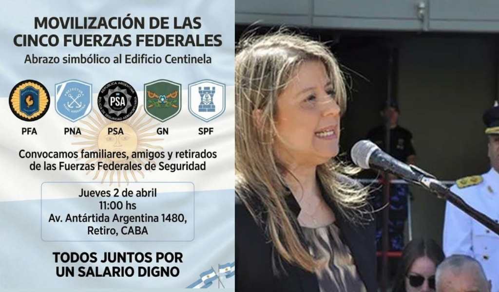 Tensión total en Seguridad: Las cinco fuerzas federales convocan a una marcha por los bajos salarios