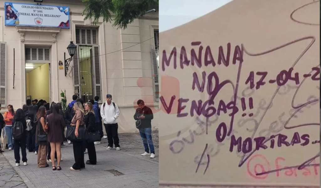 El mensaje apareció dentro de la ex Escuela Normal: Otra amenaza de tiroteo encendió las alarmas en Salta
