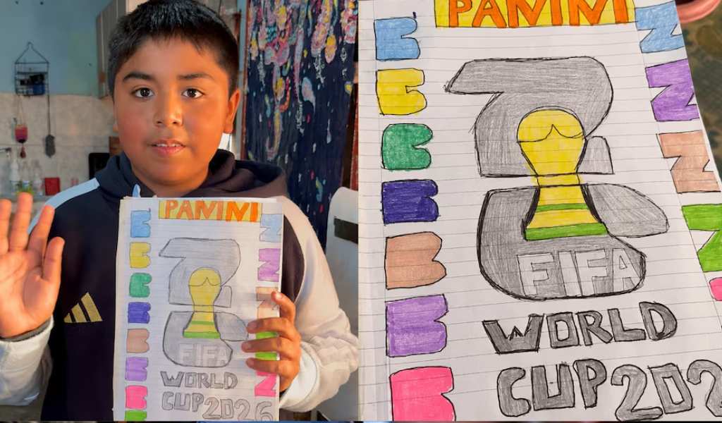 Un salteñito creó su propio álbum del Mundial para ayudar a su familia y conmueve en redes: “Mi mamá no tuvo plata para comprarme”