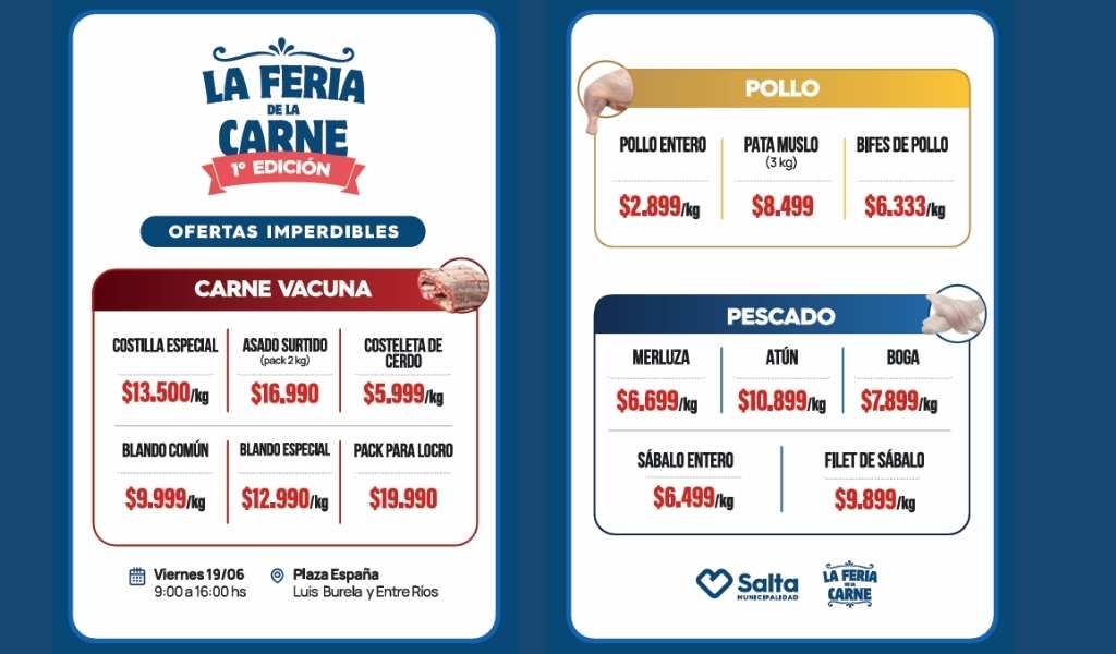 La Municipalidad lanza la primera edición de la Feria de la Carne con precios hasta un 50% más bajos