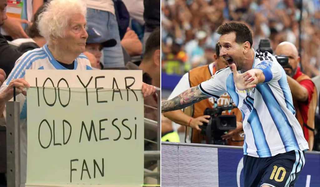 Pauline, la mujer de 100 años que vio jugar a Messi contra Austria y emocionó a todos
