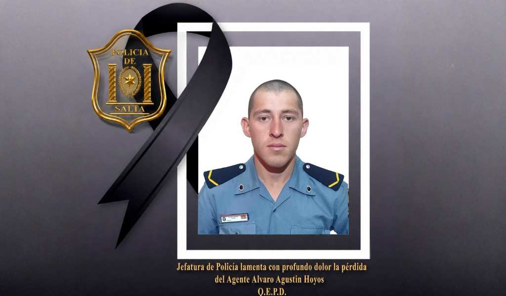Duelo en la Policía de Salta por la muerte de un joven agente en un accidente de tránsito en Ciudad del Milagro
