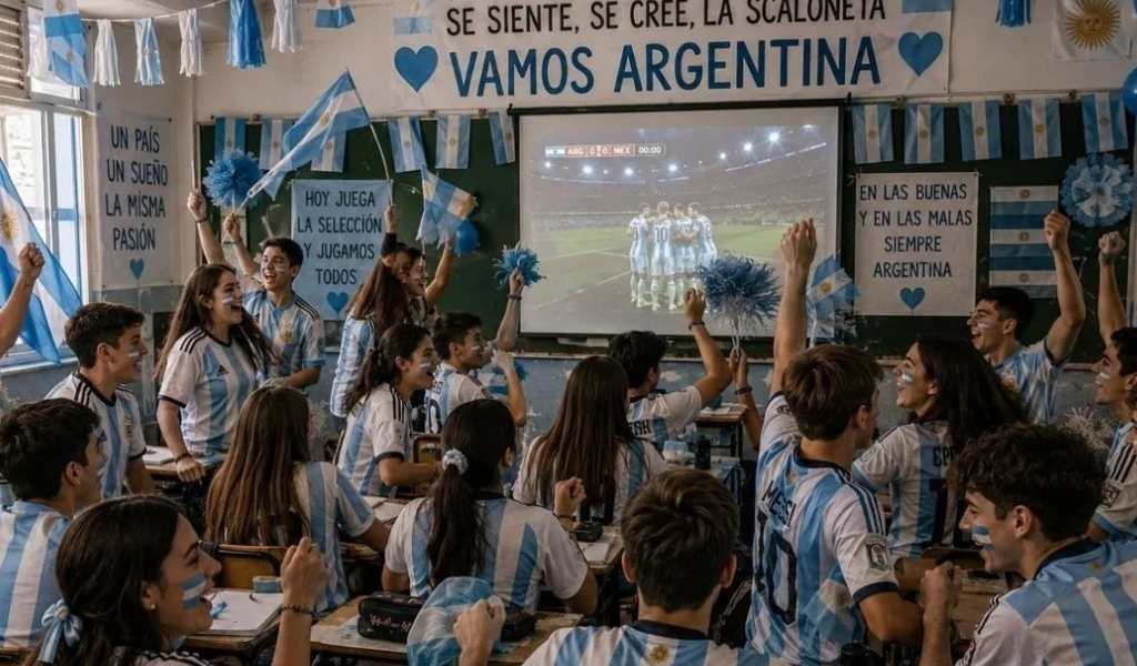 En Salta transmitirán el partido de la Selección en las escuelas y muchos comercios cerrarán antes