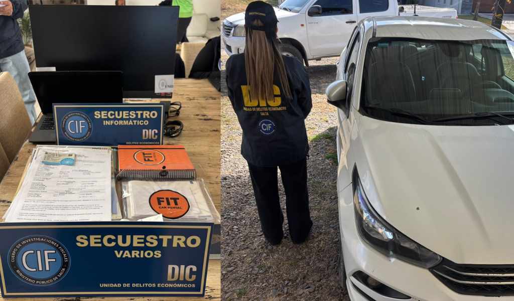 Realizaron 6 allanamientos en la ciudad de Salta por estafas reiteradas vinculadas a inversiones y alquiler de vehículos