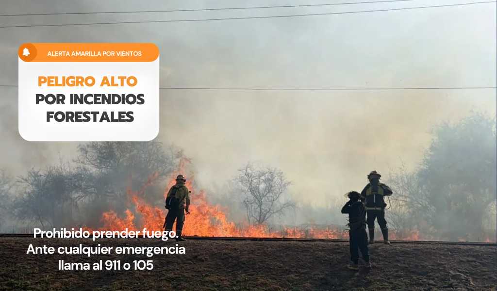Se solicita aumentar los cuidados por el alerta de incendios forestales en la capital salteña: Por emergencias llamar al 911 o al 105