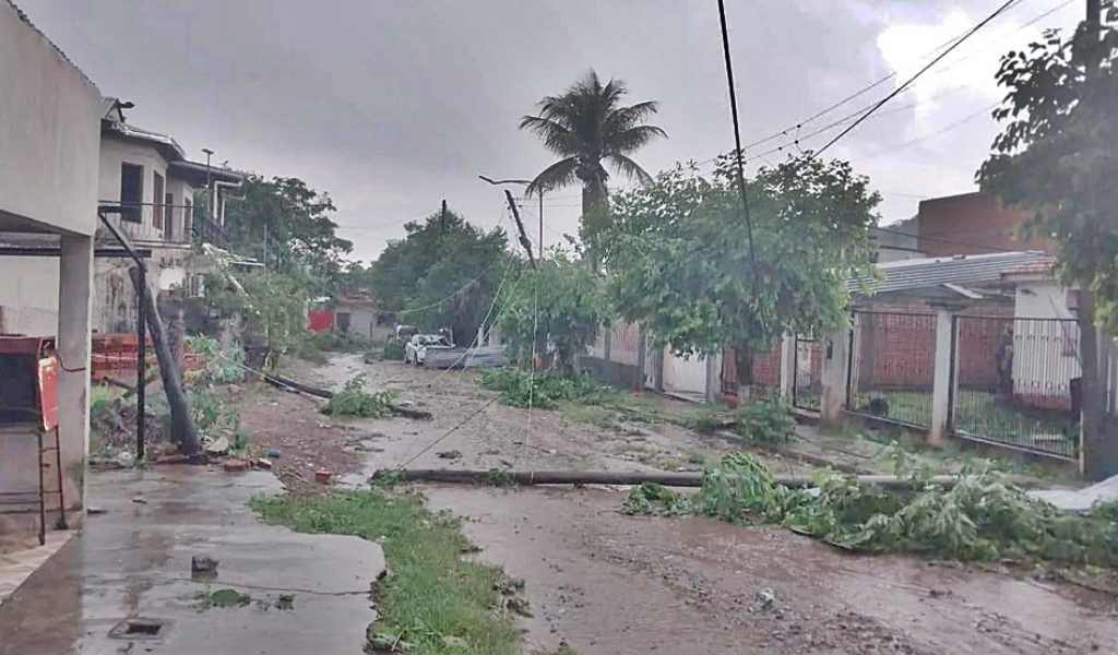 Un fuerte temporal azotó a Aguas Blancas: Se registraron ráfagas de viento de más de 100 km/h