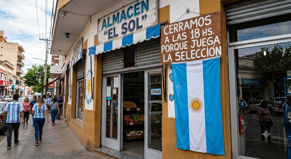 Numerosos comercios salteños cerrarán este viernes entre las 17 y 18 horas por el partido de la selección