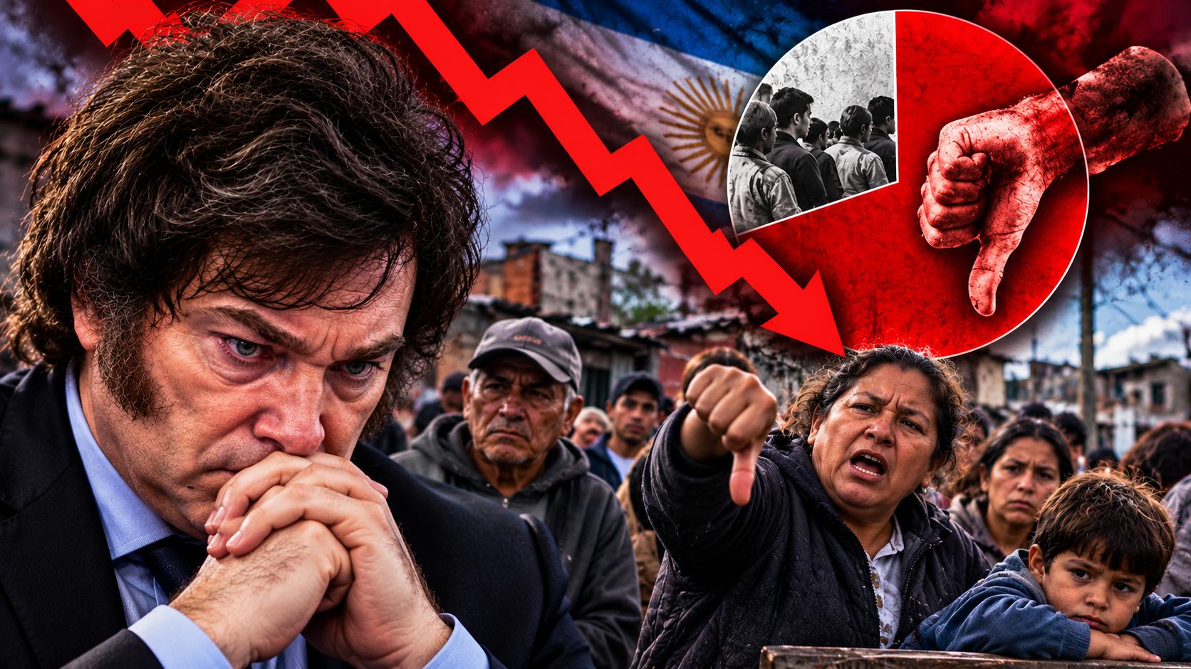 Encuestas coinciden en que creció el rechazo a Milei entre los más pobres: el 67% lo reprueba