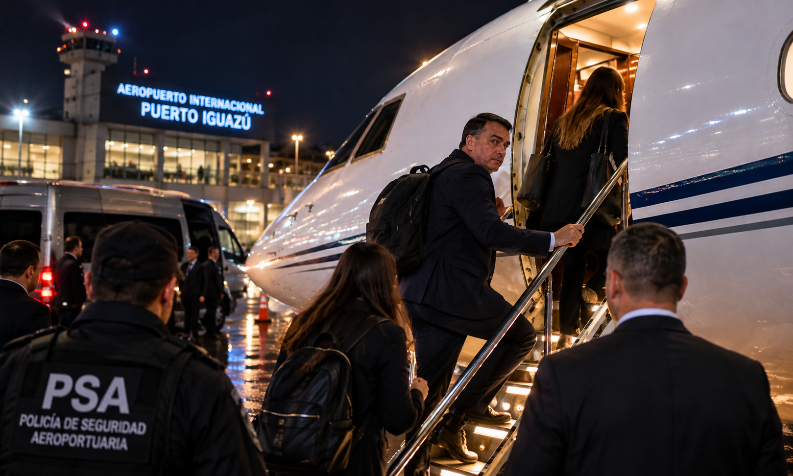 Migraciones confirmó que Bolsonaro entró a la Argentina con su familia y tomó un vuelo privado en Iguazú