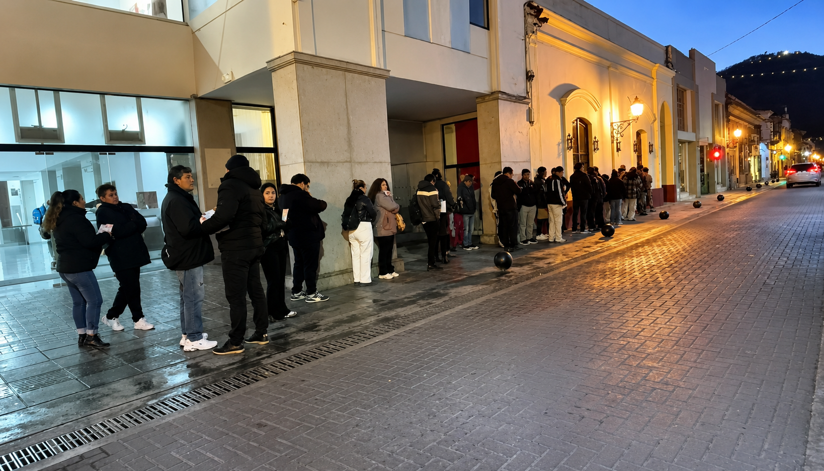 Fila de madrugada por un puesto de trabajo en un restaurante: El crudo reflejo de la crisis laboral en Salta