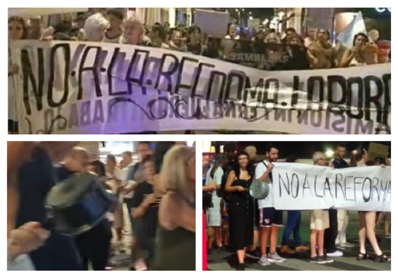 Cacerolazos en distintos puntos de Buenos Aires en repudio a la Reforma Laboral de Milei