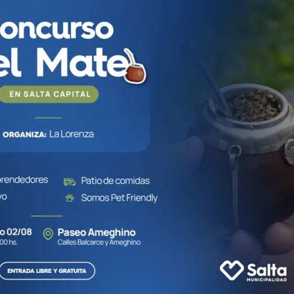 El plan ideal para disfrutar este domingo 2 de agosto, es el gran Concurso del Mate en el Paseo Ameghino