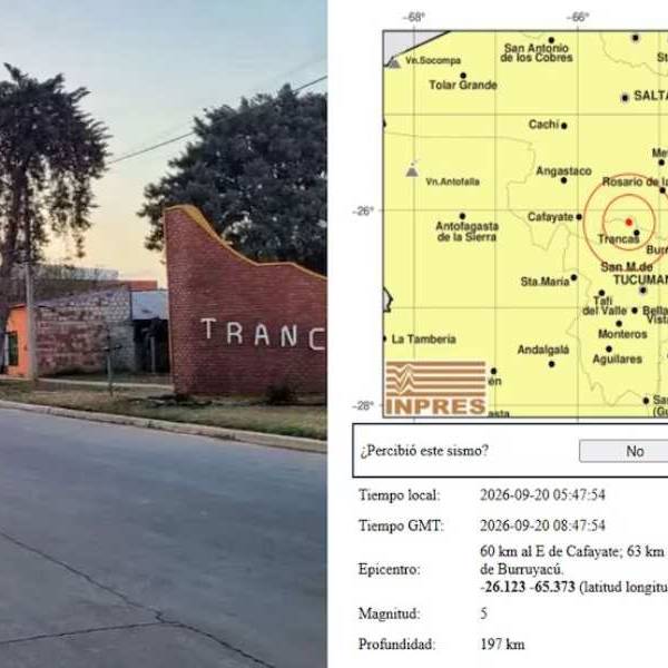 Un sismo de magnitud 5,1 con epicentro en Tucumán se sintió en  varias localidades de Salta
