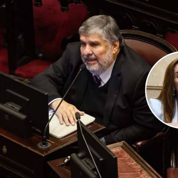 Mayans habló de los cruces en el Senado y aseguró que Villarruel “dice que va a ser candidata a presidenta”