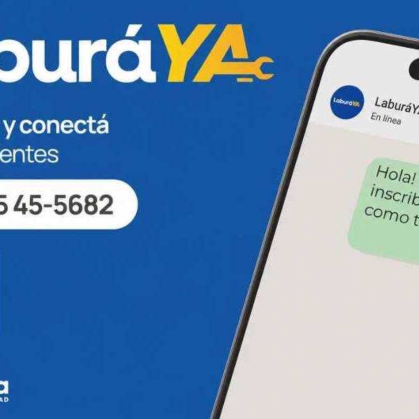 Emiliano lanzó “Laburá Ya”, el chat de WhatsApp que conecta oficios con clientes