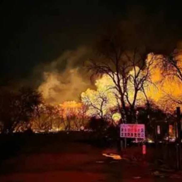 Cafayate: Un incendio forestal de gran magnitud se descontrola por la fuertes ráfagas de viento Zonda