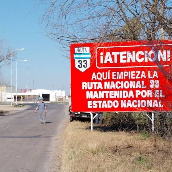 Aparecieron carteles en Santa Fe con reclamos a Nación por el estado de las rutas