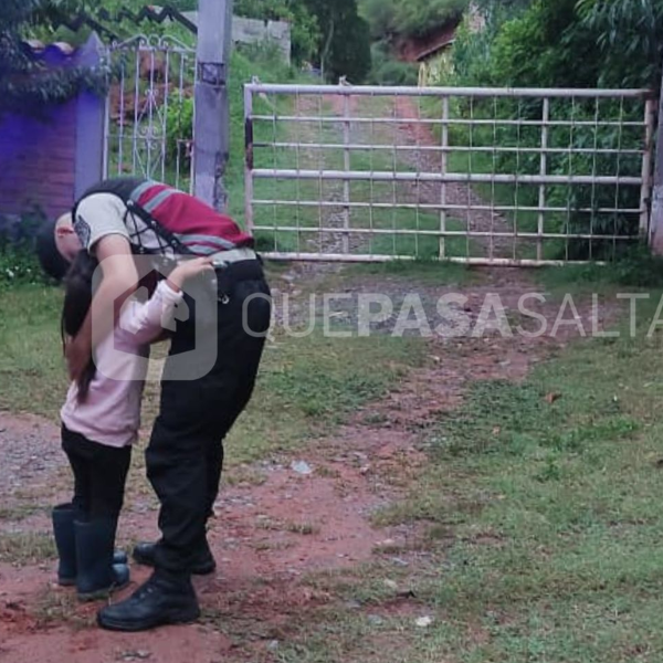 FINAL FELIZ EN CHICOANA: Rescataron sana y salva a la nena de 6 años perdida en los cerros