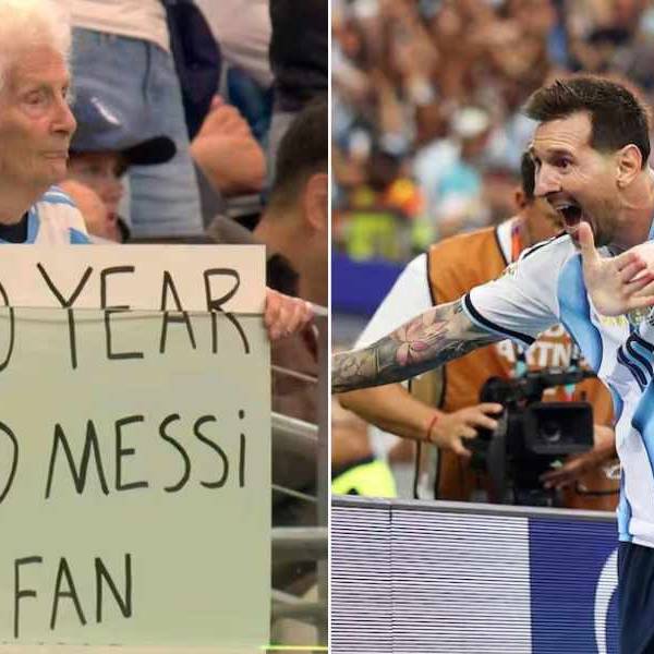 Pauline, la mujer de 100 años que vio jugar a Messi contra Austria y emocionó a todos