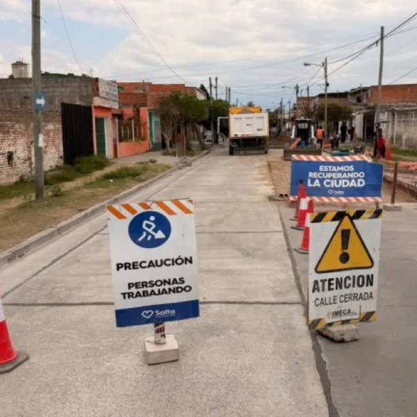 Avanzan los trabajos de hormigonado en Villa San José y el municipio pide a los conductores circular con precaución