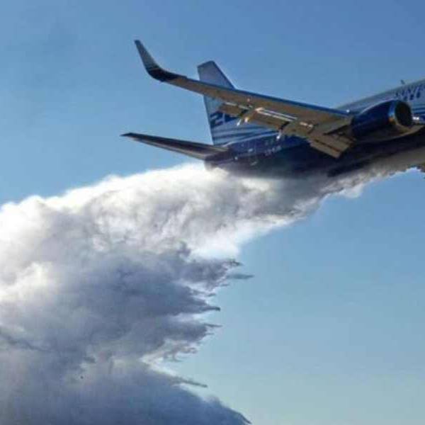 El avión hidrante que Santiago del Estero envió para combatir los incendios en Chubut es uno 