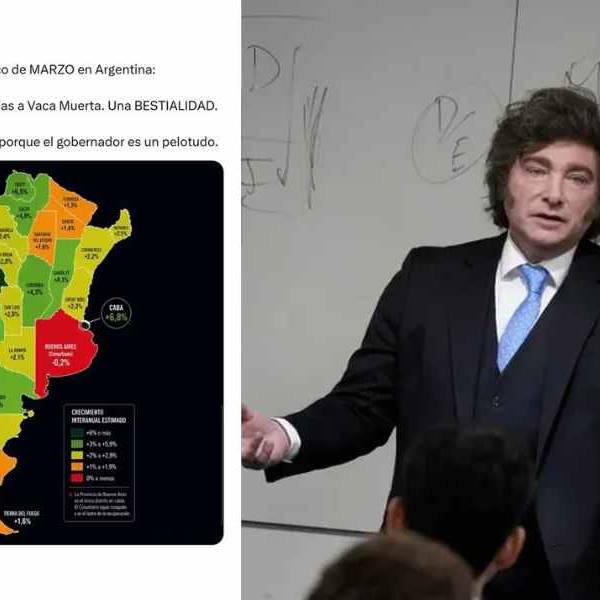 Insólito: Al mapa de crecimiento compartido por Javier Milei le faltan Tucumán y las Malvinas