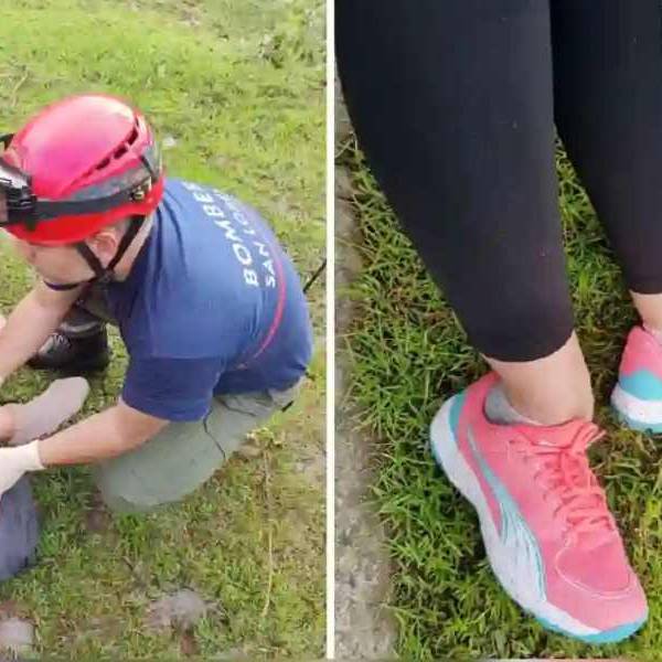 El fin de semana, bomberos rescataron a una mujer que se lesionó en el mirador de San Lorenzo
