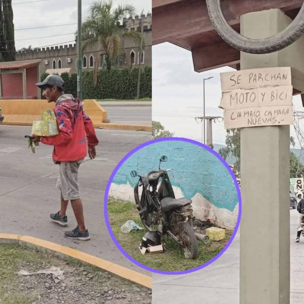 La lucha de un joven salteño que conmueve a la zona sur: De la quiebra al servicio a voluntad arreglando ruedas de motos