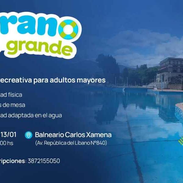 En el complejo Xamena se viene “Verano a lo Grande 2026” para los adultos mayores