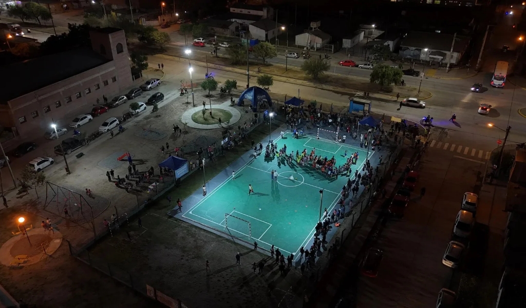 Finalizaron las obras de recuperación en la canchita del barrio Solidaridad