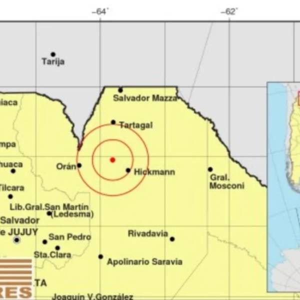 Un sismo de magnitud 4 hizo temblar a Embarcación, Coronel Cornejo, Orán y Tartagal